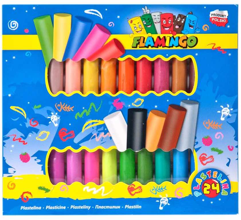 Plastelino rinkinys 24 spalvos Flamingo