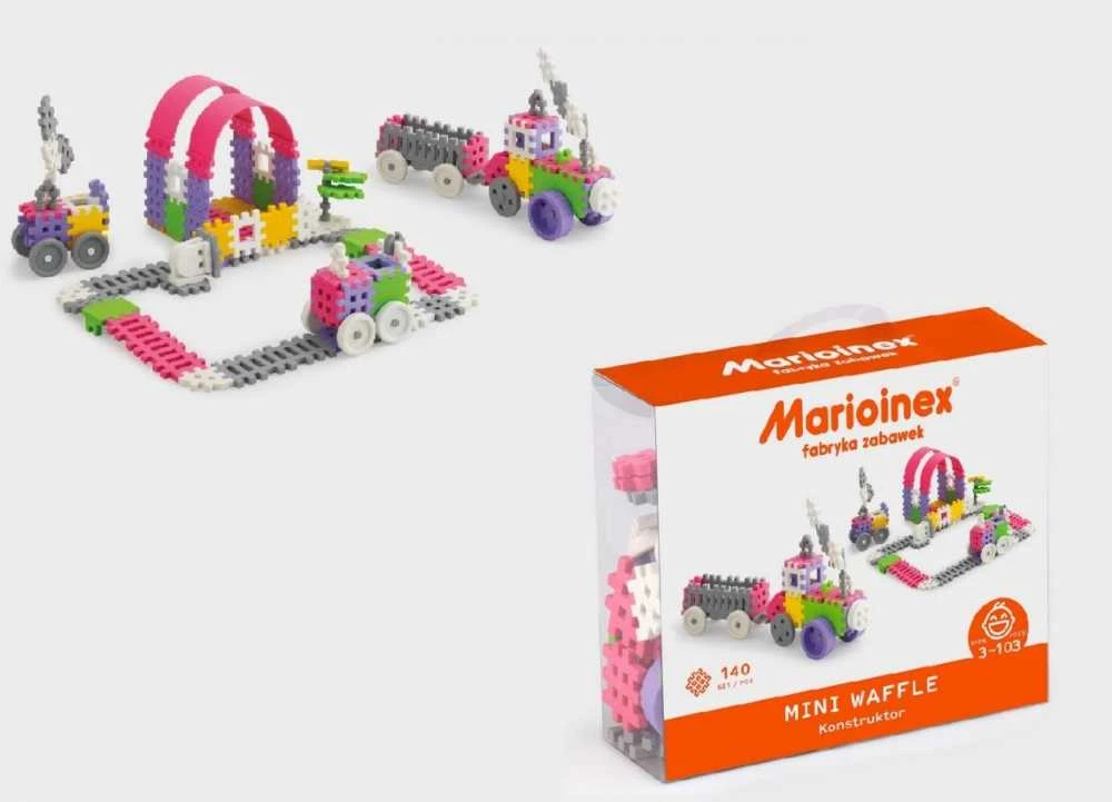 Marioinex Klocki Waffle Mini konstruktorius 140 vnt merginoms ZA5397