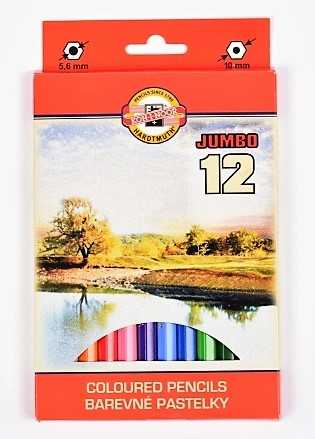 Koh I Noor Omega Jumbo Crayons 12 spalvų