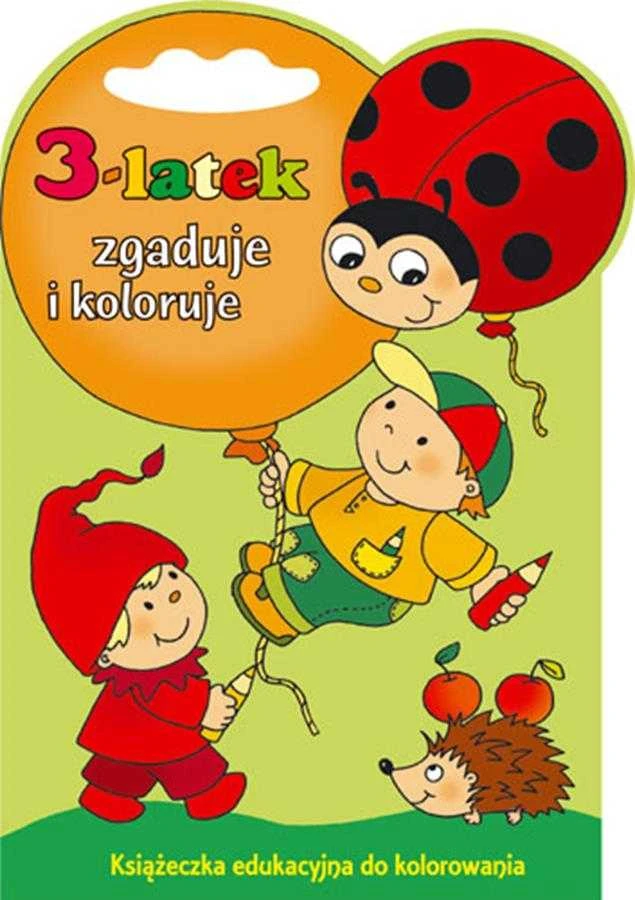 Skrzat Wydawnictwo Edukacinė knyga. A4 3 metų spėlionės ir spalvos SKRZAT 372336