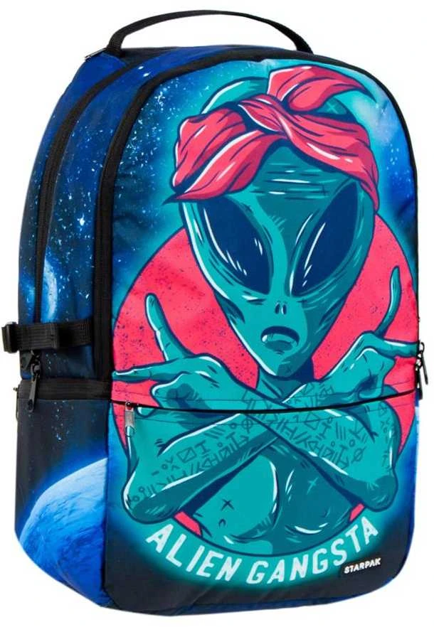 Starpak Alien Gangsta mokyklinė kuprinė mėlyna (446578)