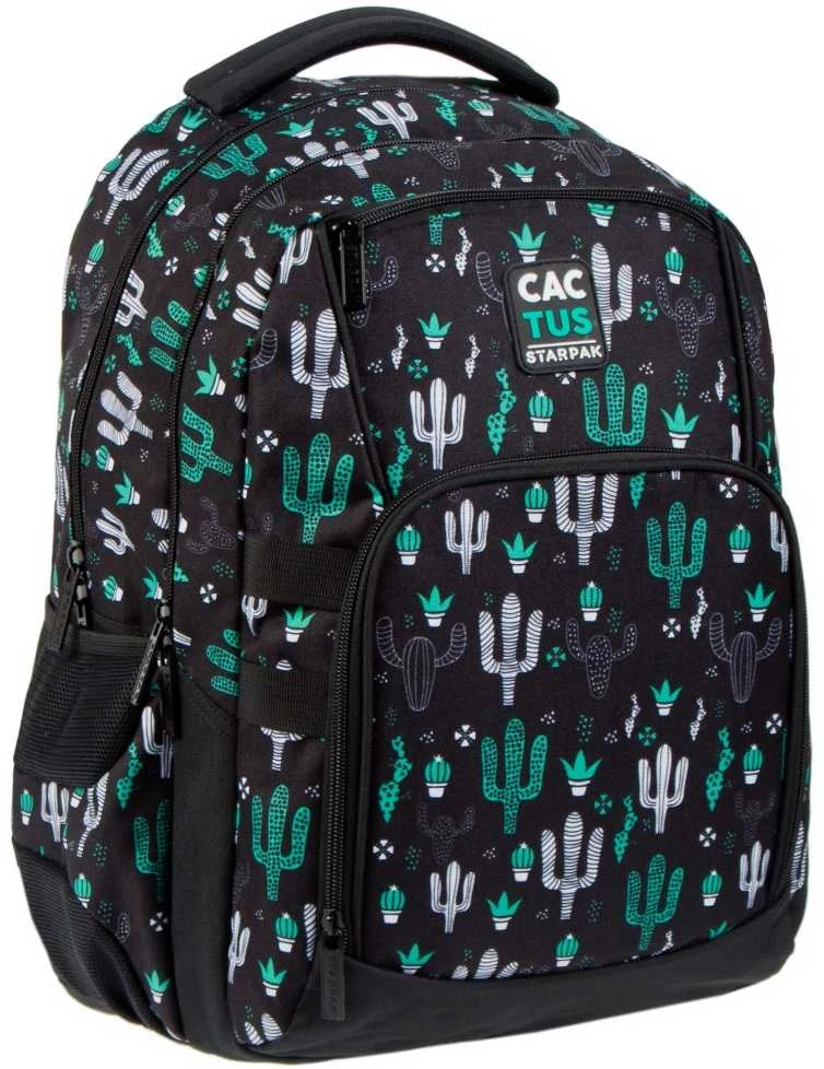 Starpak Mokyklinė kuprinė Cactus juoda