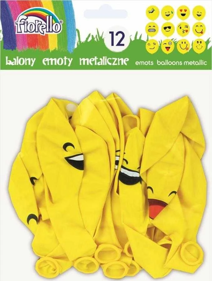 Balionai PARTY EMOTS METALIC, Fiorello, 12 vnt.