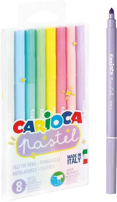 Flomasteriai CARIOCA PASTEL, 8 vnt.