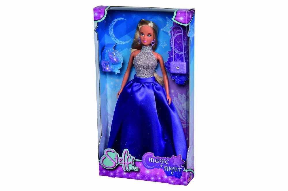 „Simba Doll Steffi Magic Night“ vakarinėje suknelėje su kulnais