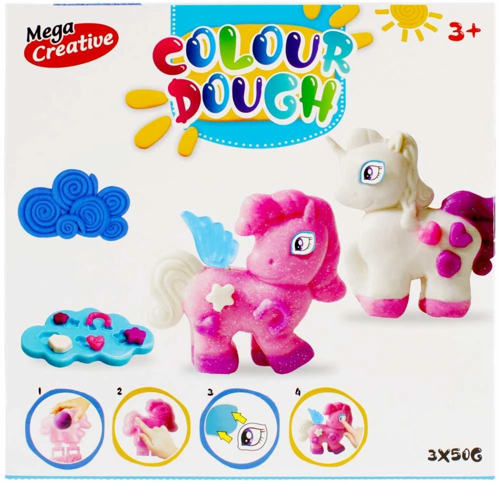 Mega Creative MASS PLASTIC HORSES ZEST 24X24X6 MC DOH PUD 24/