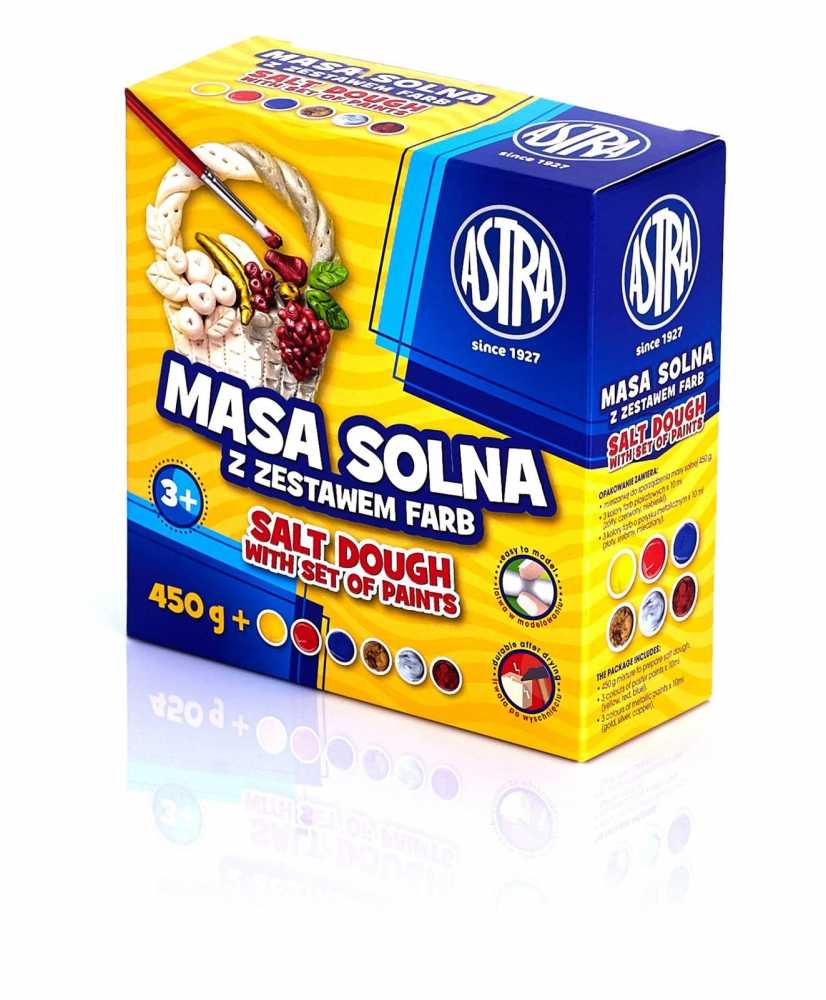 Druskos tešla 450 g 6 spalvų dažai ASTRA 324109001
