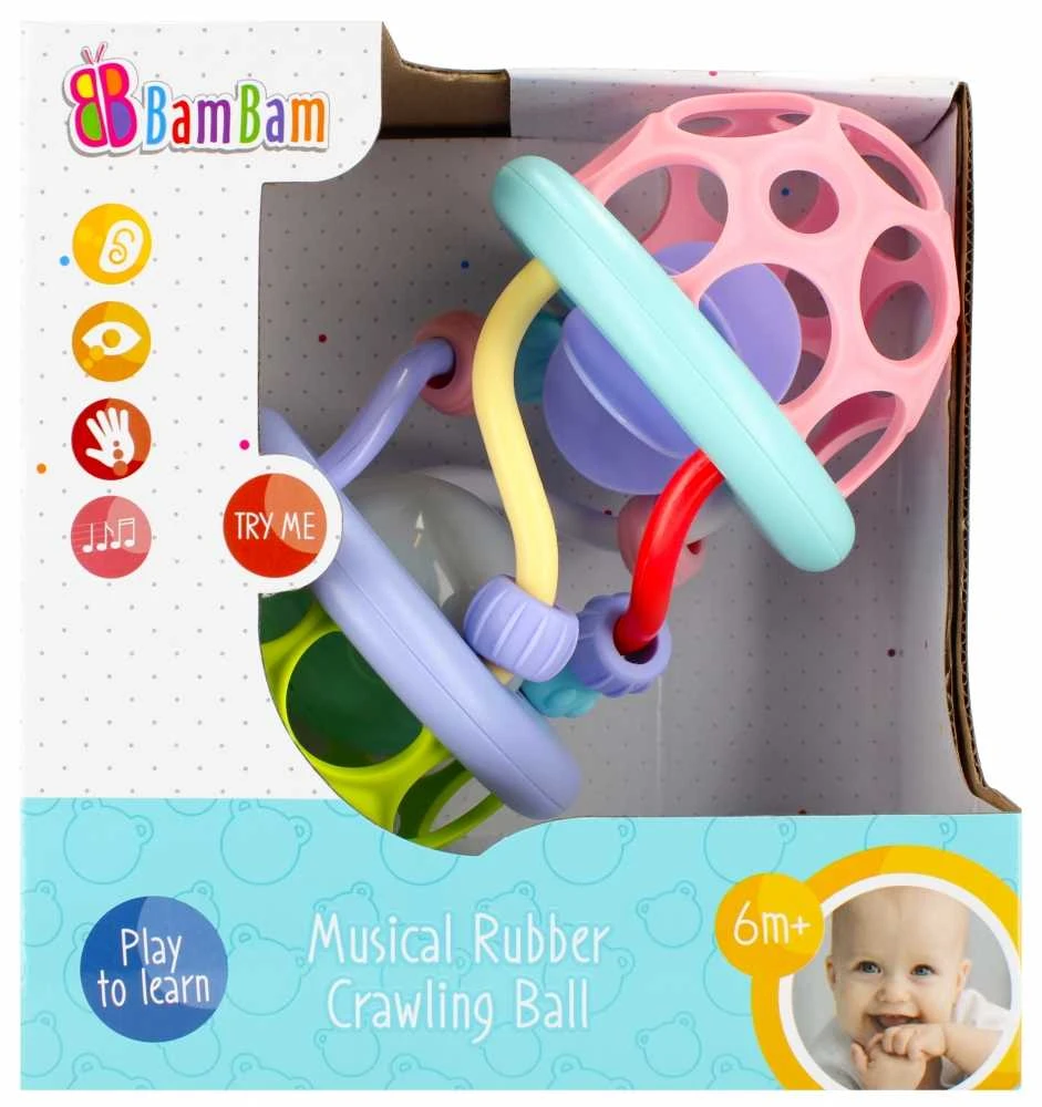 BamBam muzikinis guminis rutulinis sensorinis dantukas (BB1513)