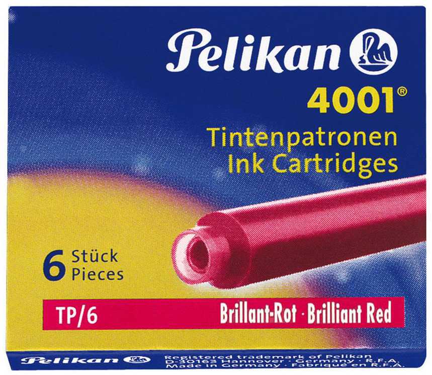 Pelikan Kapsulės TP/ 6 raudonos