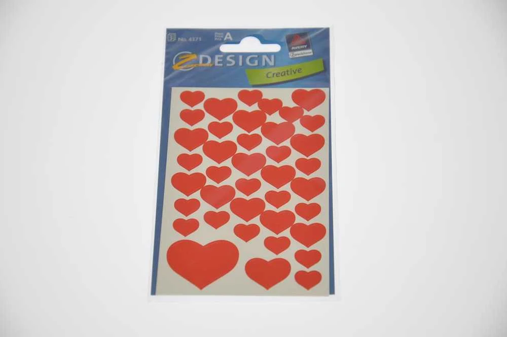 Zdesign Lipdukai 8x16 cm Širdelės Valentino dienai ZWECKFORM 4371