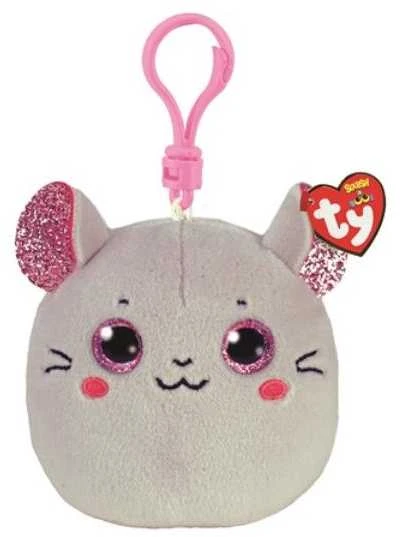 Raktų pakabukas TY talismanas Pakabutis TY Squish-a-Boos CATNIP pelė 8.5cm 39570