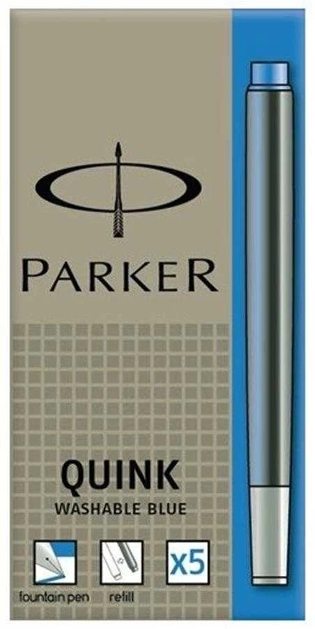 Rašalo kapsulės Parker Standard 5 vnt. plaunamos mėlynos - 1950383