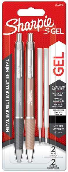 Parker Tušinukų rinkinys Sharpie S-GEL METAL (aukso ir sidabro spalvos) + 2 vnt. papildymų - 2162643