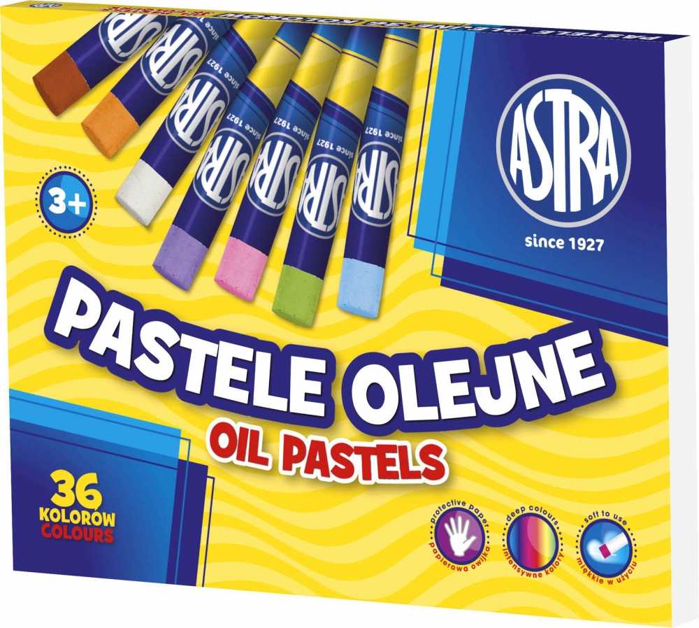 Astra aliejinės pastelės. 36 spalvos.