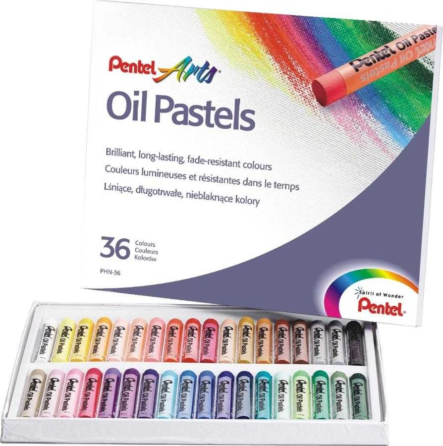 Aliejinės pastelės 36 spalvų PENTEL PHN36