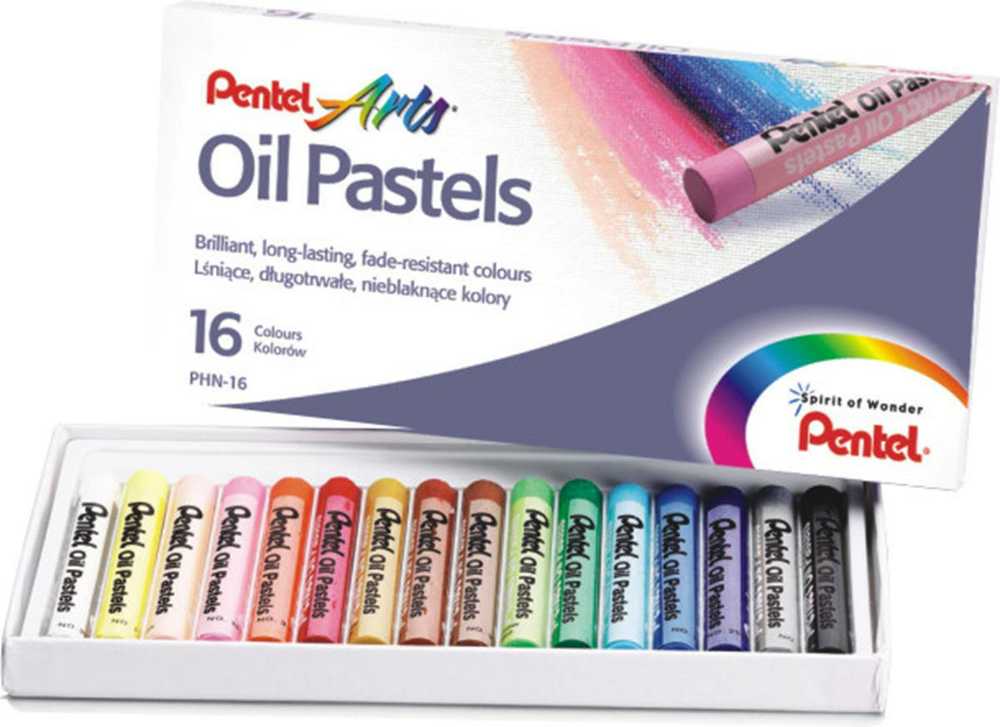 Aliejinės kreidelės PENTEL ARTS, 16 spalvų