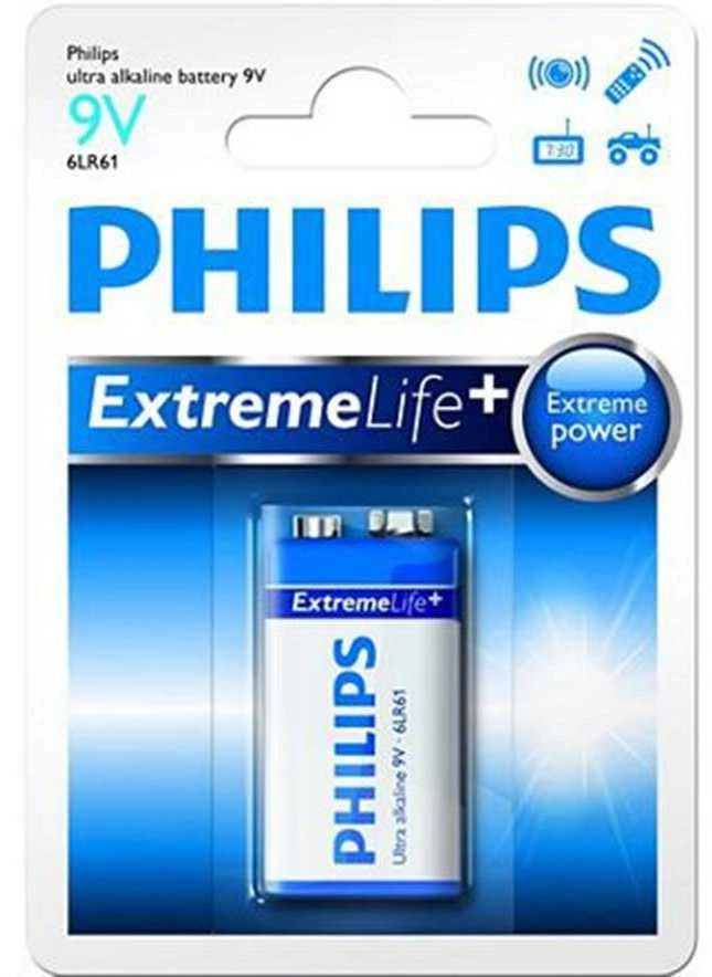 Philips Ultra Alkaline baterija 6LR61E1B/10