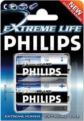 Philips C baterijos Extreme Life pakuotė