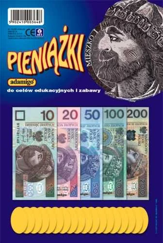 Mokomieji pinigų banknotai ir monetos ADAMIGO 3648