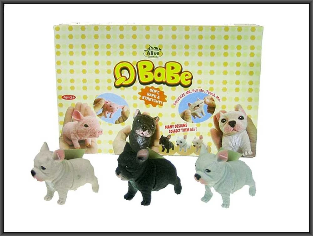Hipo Hab AST. DOG x24 prancūzų buldogas, 10 cm, žirniai, 3 raštai, vitrinas.