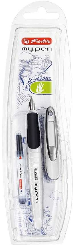 Herlitz My.Pen balta ir-juoda kairiarankis plunksnakočiai