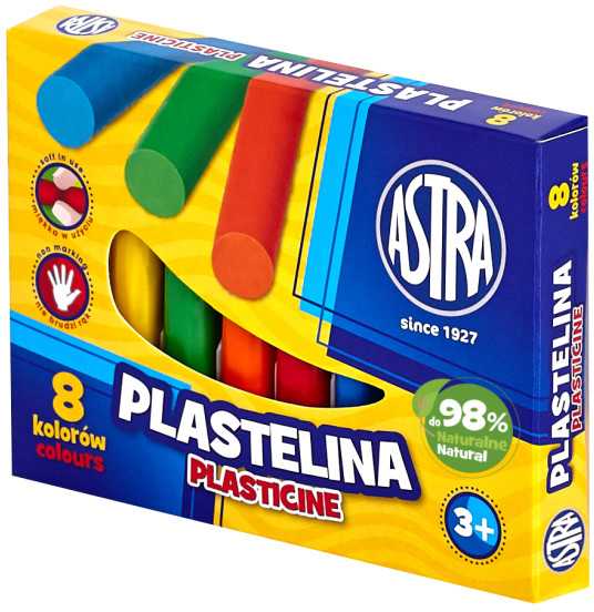Plastilino rinkinys Astra, 8 spalvos