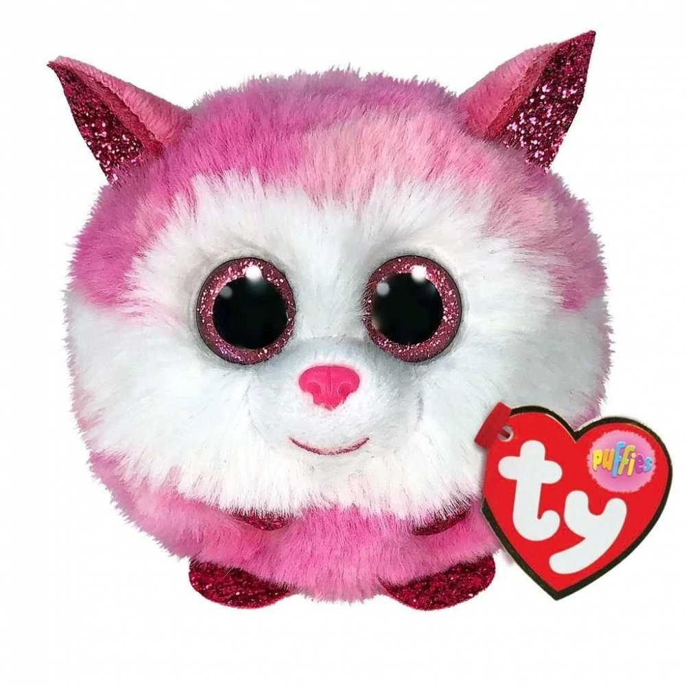 TY Beanie Balls Pliušinis žaislas - rožinis haskis, 8 cm aprašymas - Prekės nuotrauka