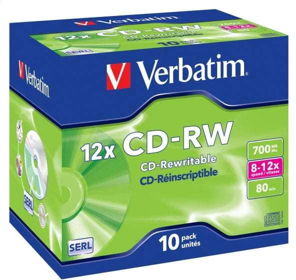 Verbatim CD-RW 80/700MB 12X SCRATCH RESISTANT jewel box - 43148