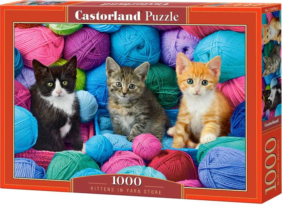 Castorland Dėlionė 1000 vnt. - Kačiukai siūlų parduotuvėje