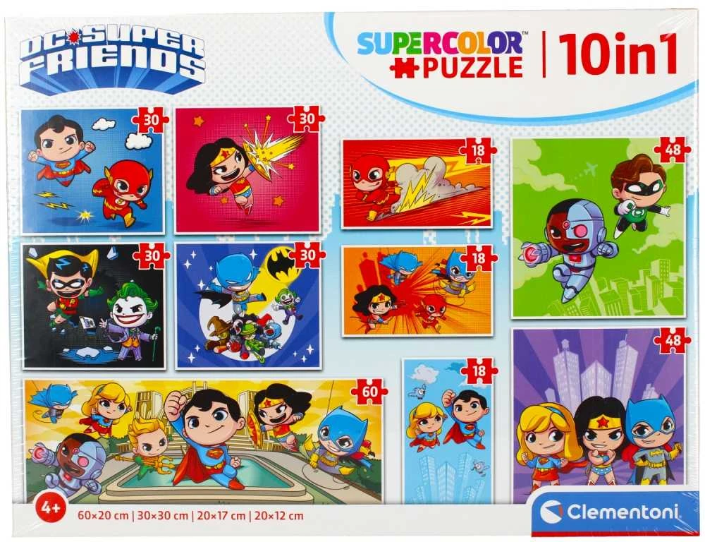 Clementoni Supercolor dėlionė 10in1 "Dc Comics" 18+30+48+60 pcs