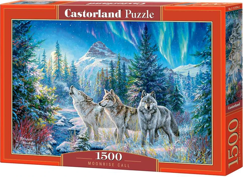 Castorland Dėlionė 1500 vnt. - Vilkų šauksmas mėnesienoje
