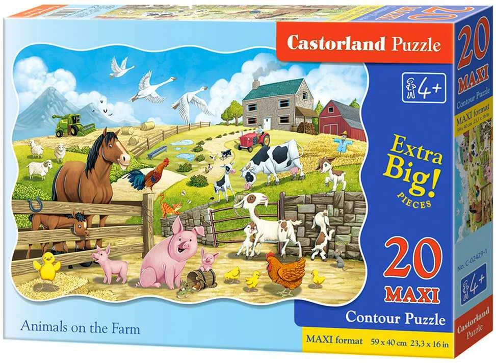 Castorland Dėlionė 20 vnt. - Gyvūnai ūkyje