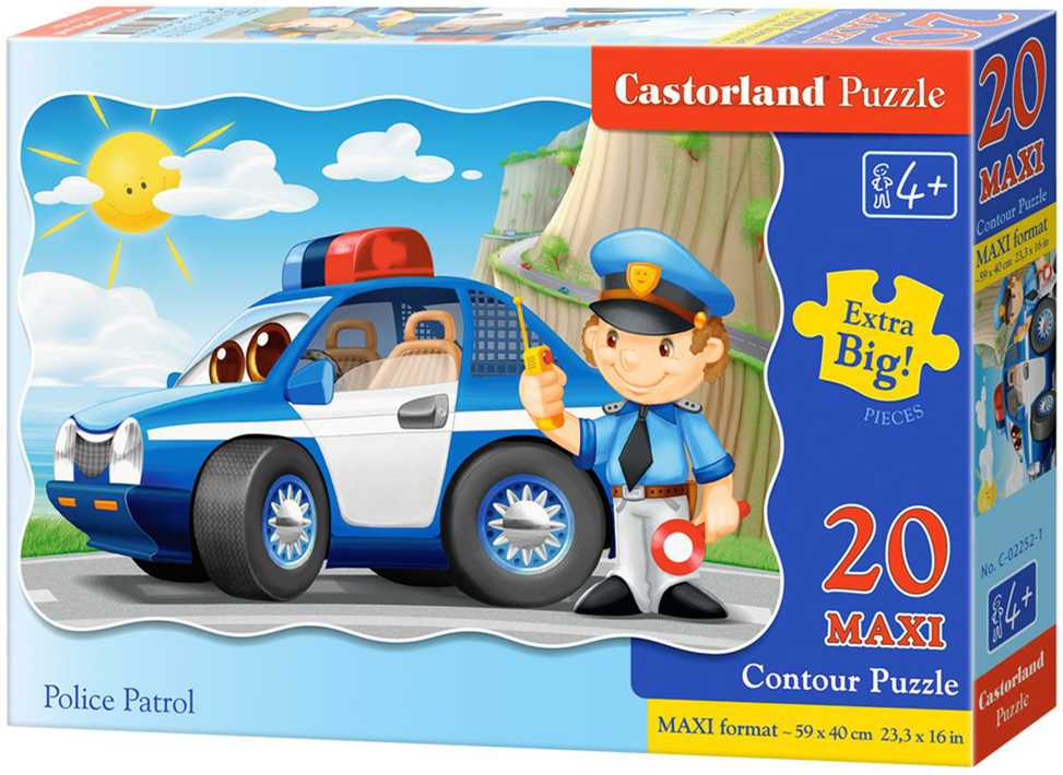Castorland Dėlionė 20 vnt. - Policijos patrulis