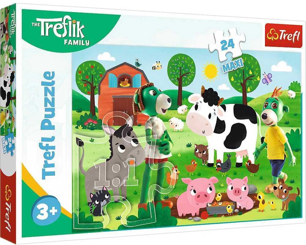 Trefl dėlionė 24 vnt. - Treflikai kaime