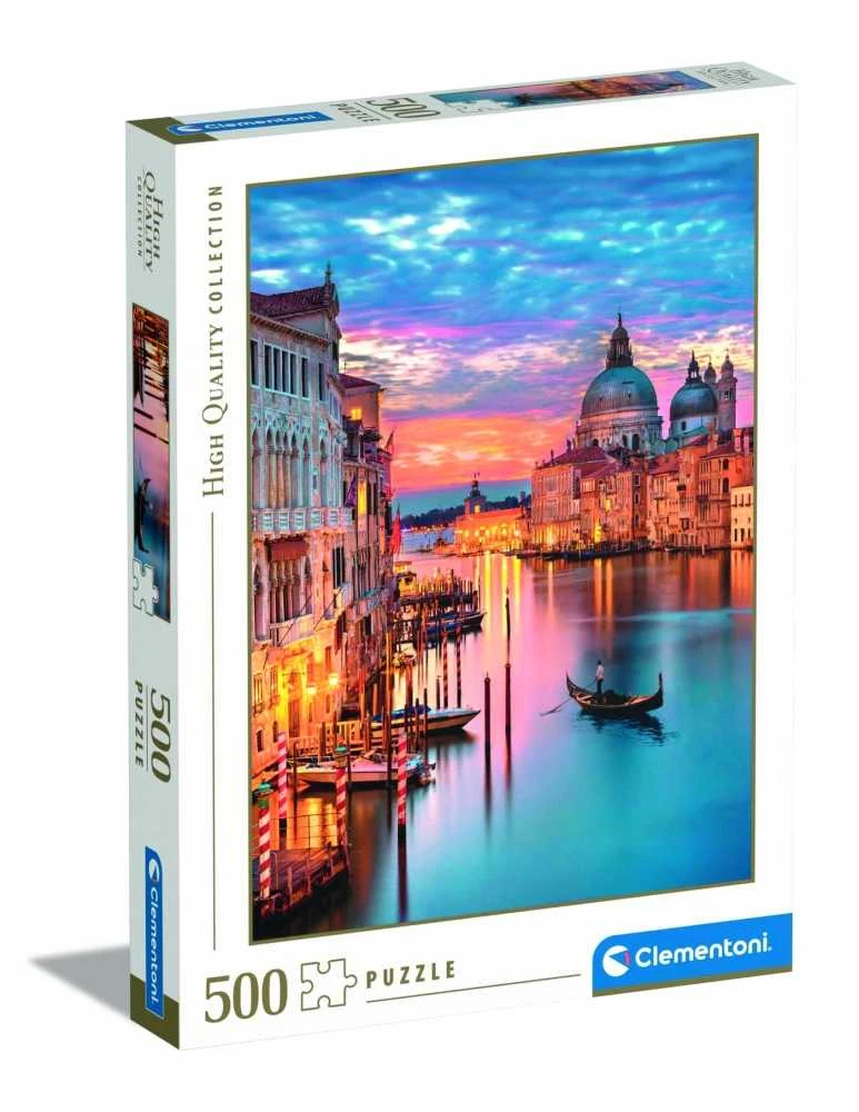 CLEMENTONI dėlionė HQC apšviesta Venecija 500 vnt,, 35056