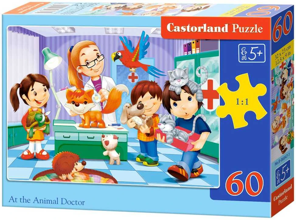 Castorland Dėlionė 60 vnt. - Pas veterinarą