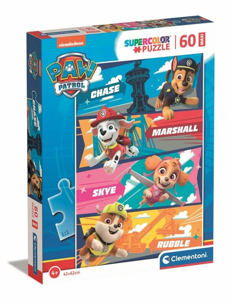 Clementoni Dėlionė 60 vnt. - Šunyčiai patruliai (Paw Patrol) aprašymas - Prekės nuotrauka