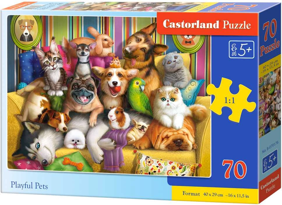 Castorland Dėlionė 70 vnt. - Laimingi gyvūnai