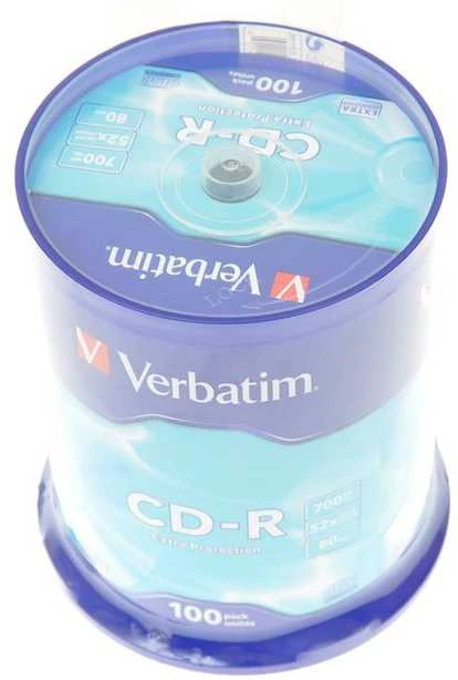 Kompaktinis diskas Verbatim CD-R 52x 700MB Extra protection 100 vnt.