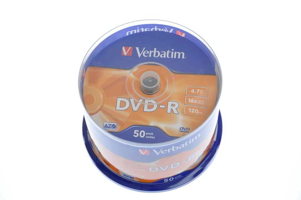 DVD-R Verbatim [ torto dėžutė 50 | 4,7 GB | 16x | matinis sidabrinis ]
