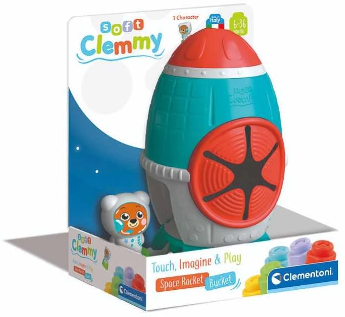Clementoni sensorinis žaislas su kaladėlėmis "Space Rocket"