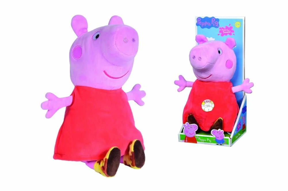 Hasbro „Simba Pig Peppa“ pliušinis talismanas su garsu 22 cm cuddly žaislu