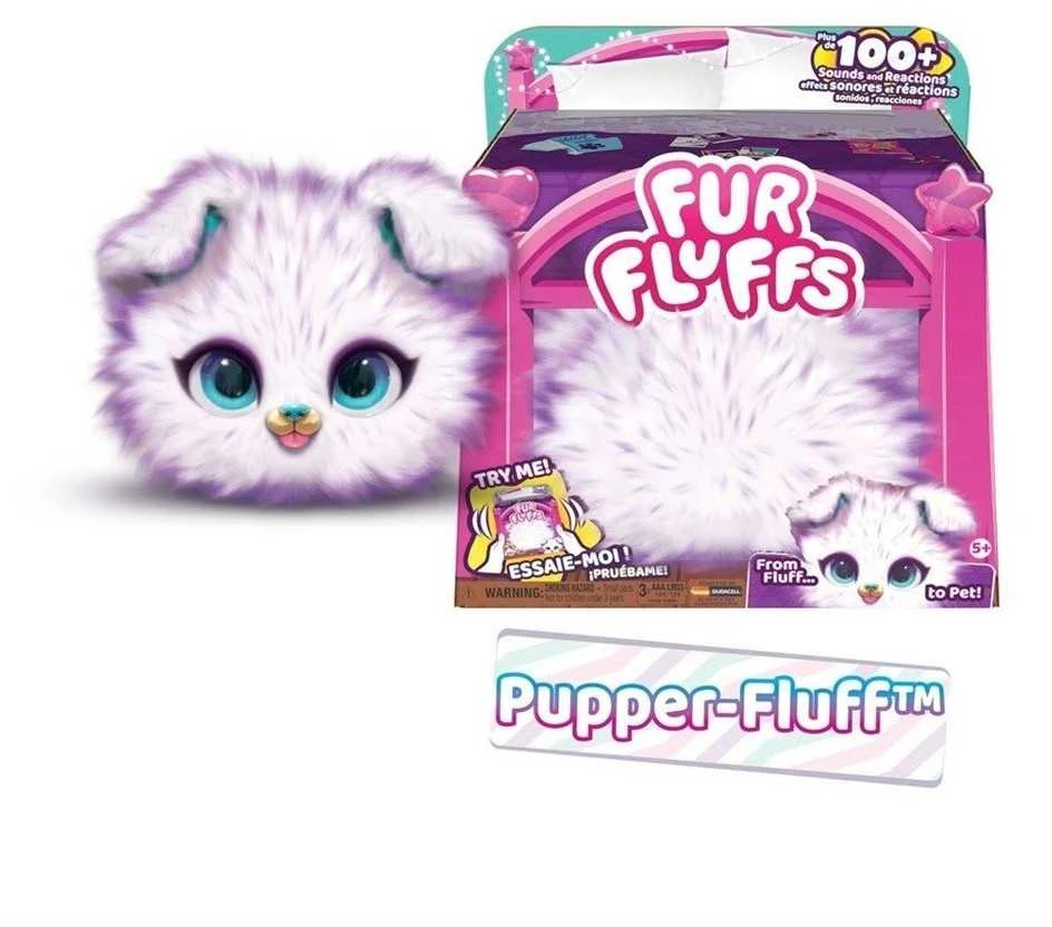 Fur Fluffs Interaktyvus šuniukas Pupper-Fluff su daugiau nei 100 garsų ir reakcijų!