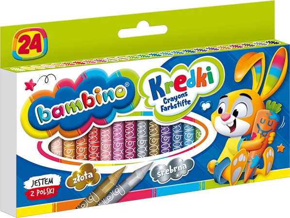 BAMBINO grafinės kreidelės 24 spalvos