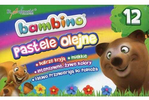 Aliejinės kreidelės Bambino, 12 spalvų