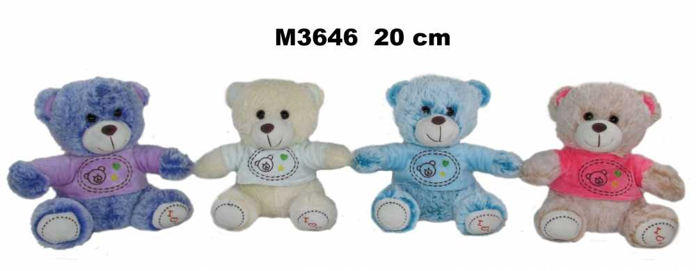 Sekmadienio talismanas Meškiukas 20cm sėdintis megztinyje 161222 SunDay mix
