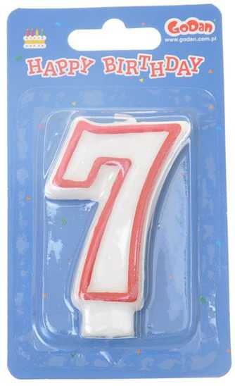 Gimtadienio žvakė numeris 7 GODAN