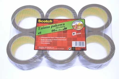 3M SCOTCH® pakavimo juosta (S5066F6), akrilas, 50 mm, 66 m, ruda - 8021684006005