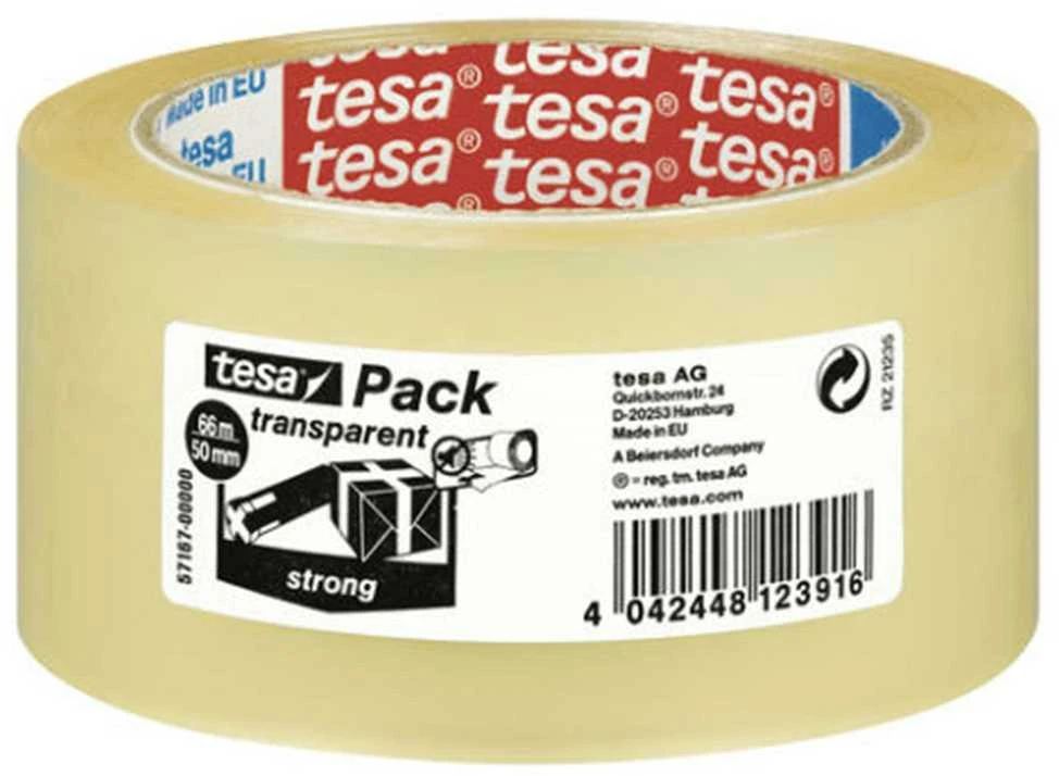 Pakavimo juosta Tesa Strong, 50mmx66m, skaidri 1115-015