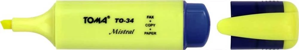 Toma Highlighter Mistral geltona (10 vnt) TOMA